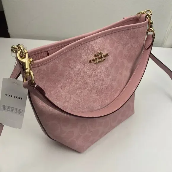 Coach CT800 City In Signature Canvas Powder Pink Bucket Bag - Picture 8 of 15